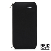Portfel antykradzieżowy damski duży RFID Pacsafe - czarny