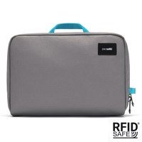 Organizer podróżny antykradzieżowy z recyklingu Pacsafe RFIDsafe - szary