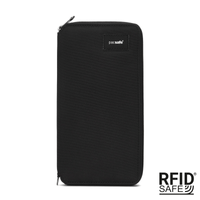 Portfel antykradzieżowy damski duży RFID Pacsafe - czarny